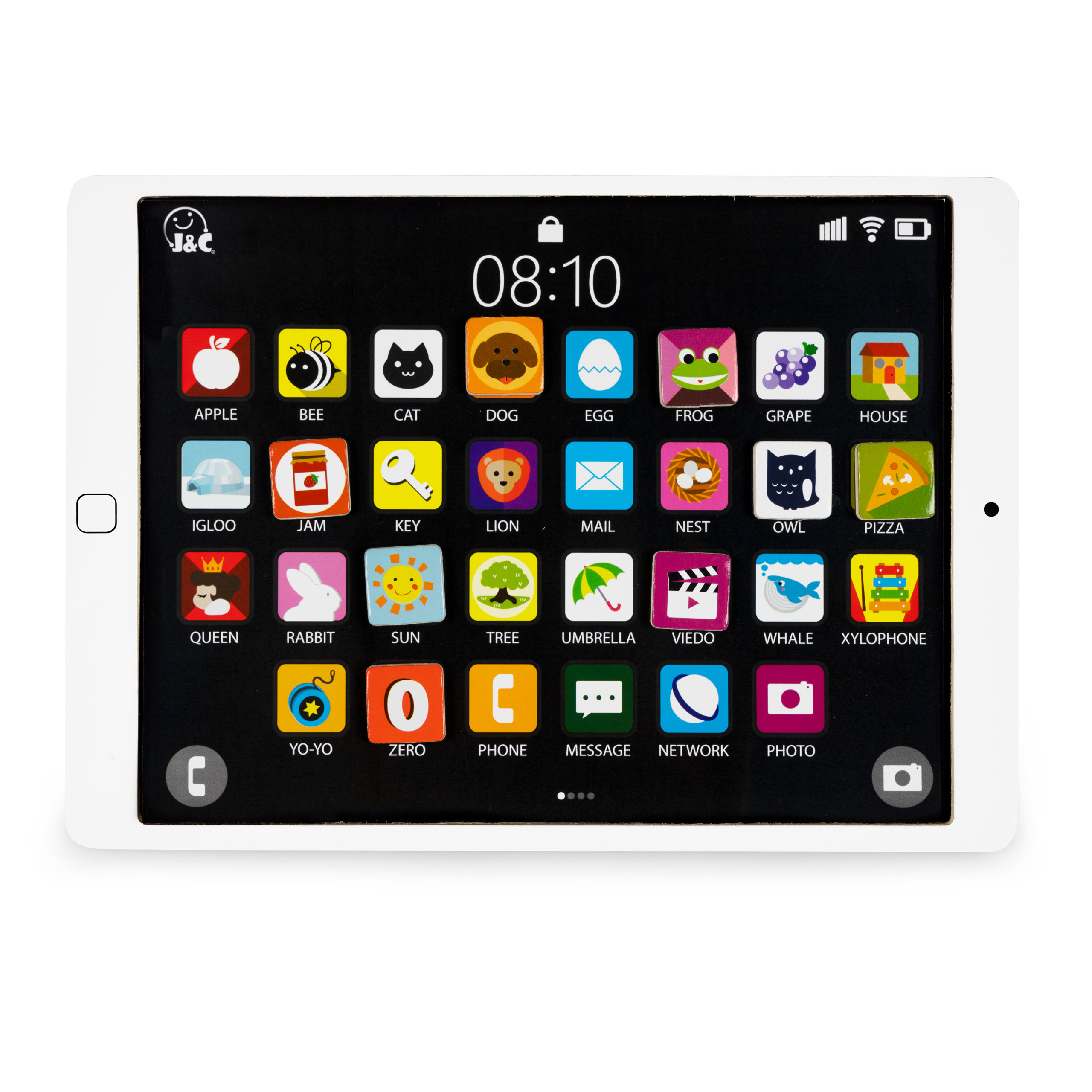 Drewniany tablet edukacyjny tablica magnetyczna kredowa ECOTOYS - obrazek 5