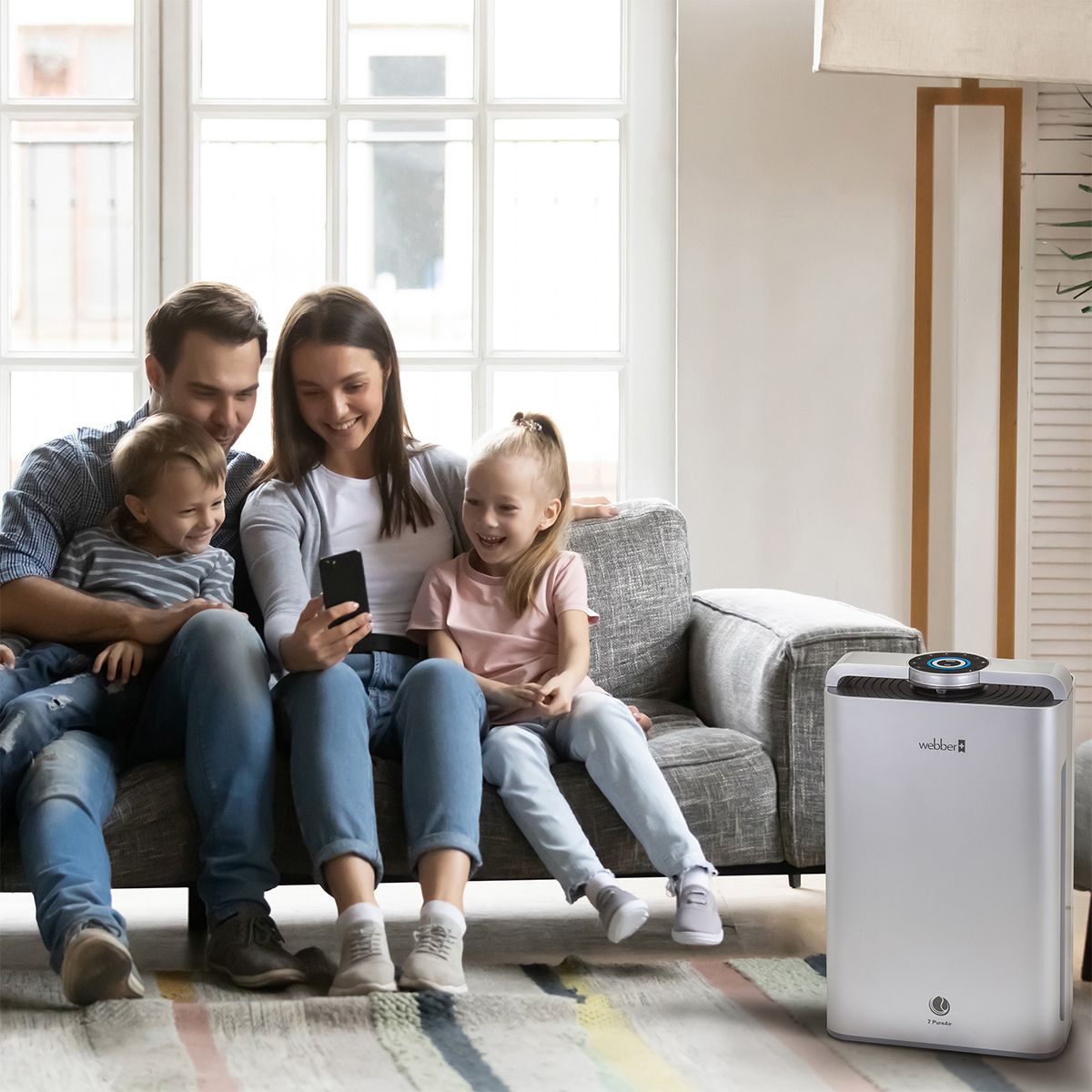 Oczyszczacz powietrza WEBBER AP9700 WI-FI srebrny - obrazek 6