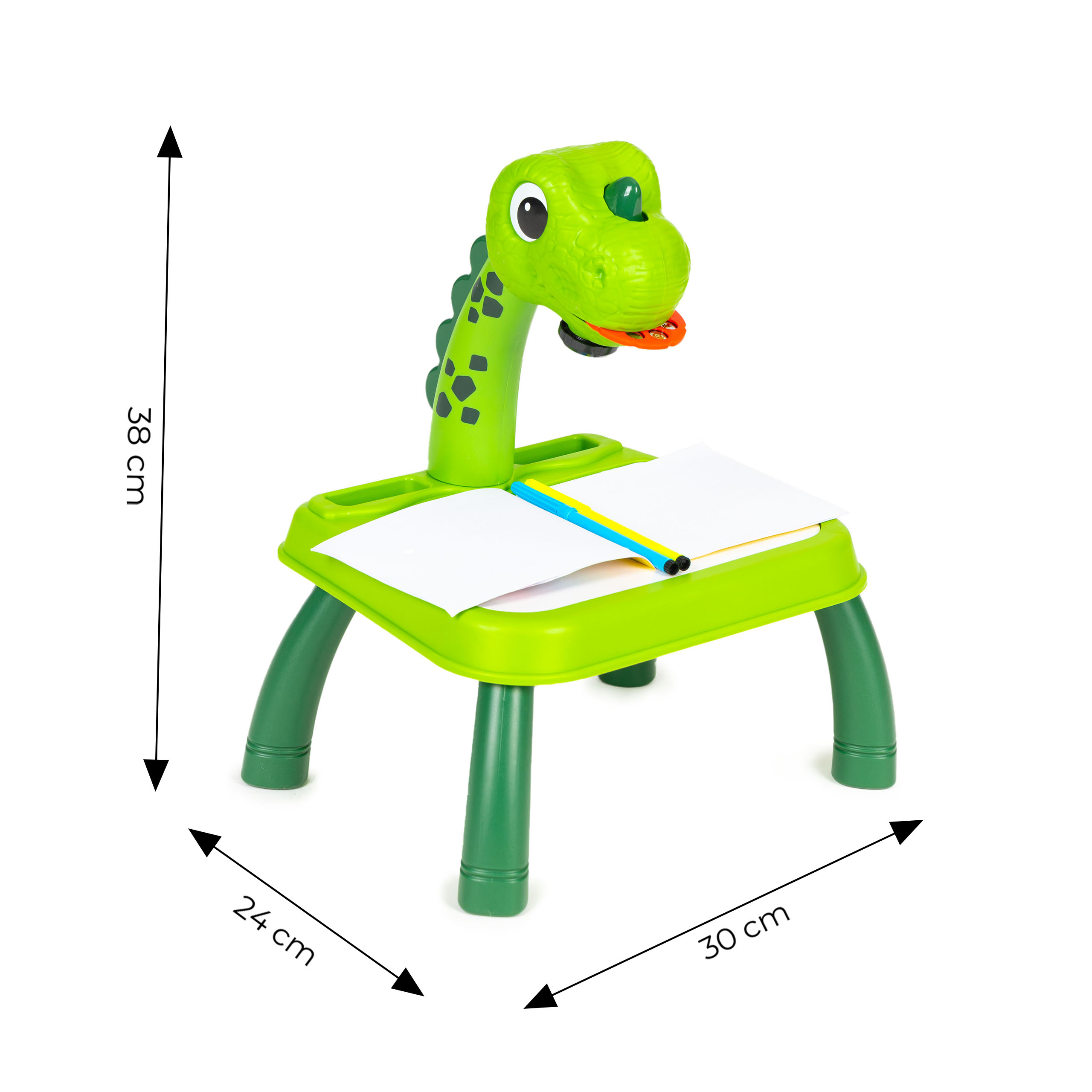 Projektor tablica do rysowania dinozaur 12 flamastrów 24 wzory - obrazek 6