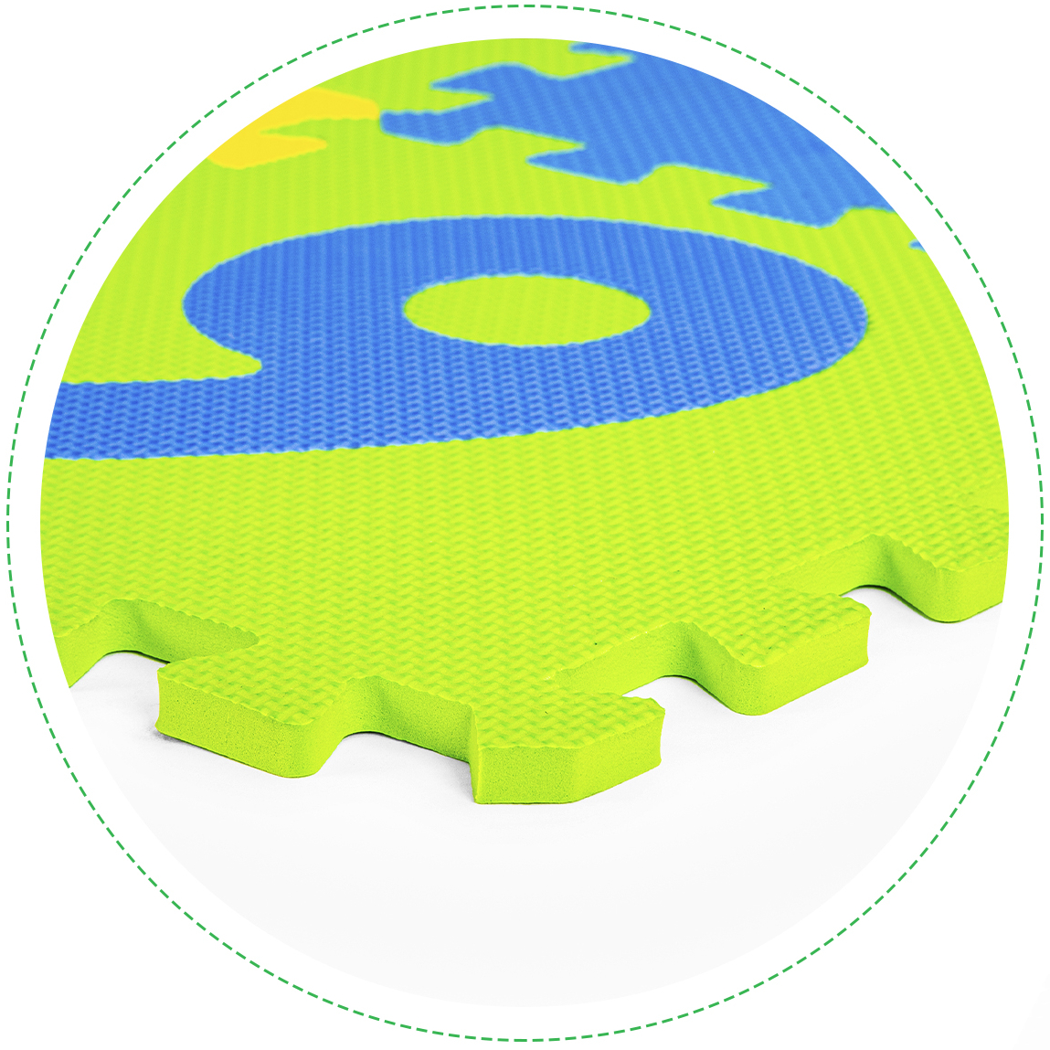 Duża mata piankowa EVA dla dzieci litery cyfry 178x178 cm 36 el. ECOTOYS - obrazek 6