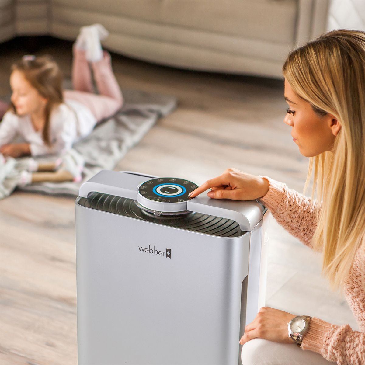 Oczyszczacz powietrza WEBBER AP9700 WI-FI srebrny - obrazek 7