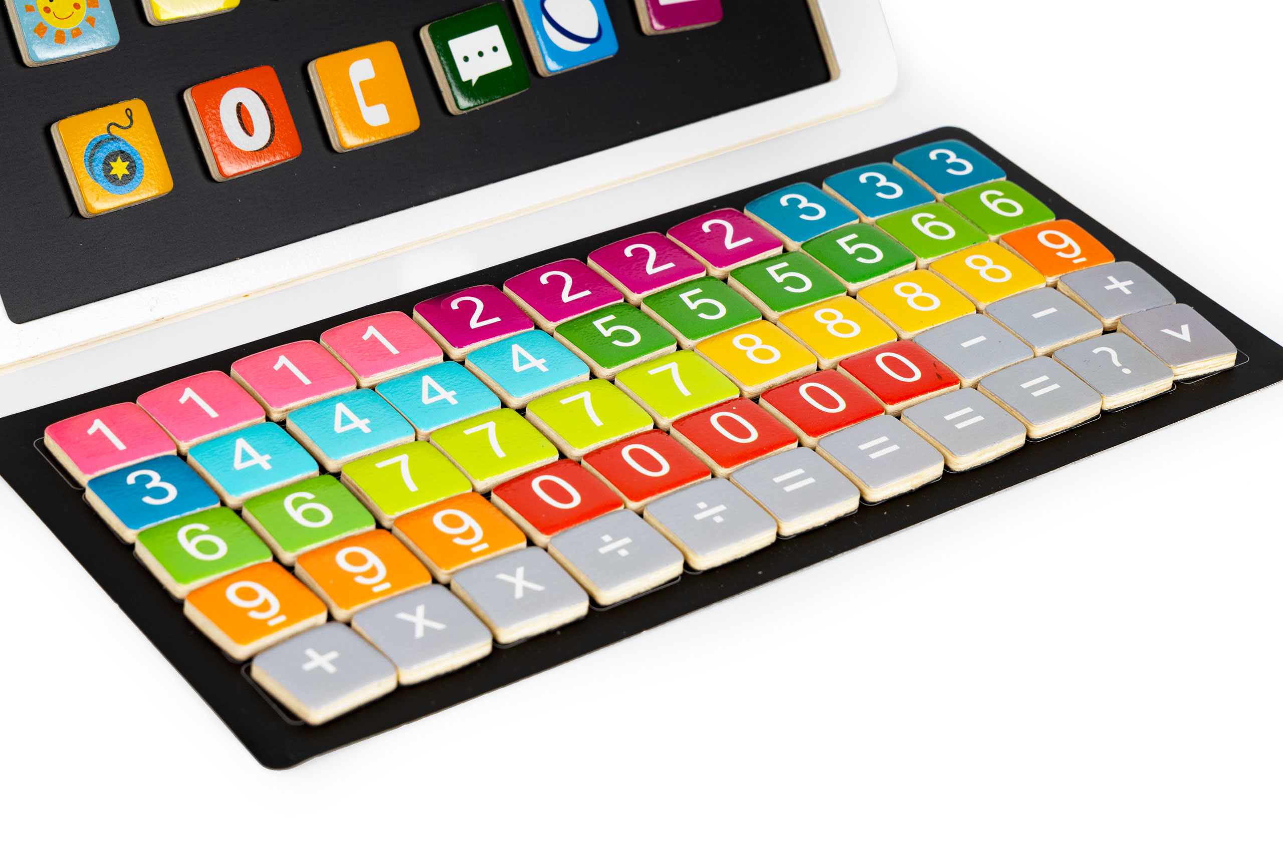 Drewniany tablet edukacyjny tablica magnetyczna kredowa ECOTOYS - obrazek 7