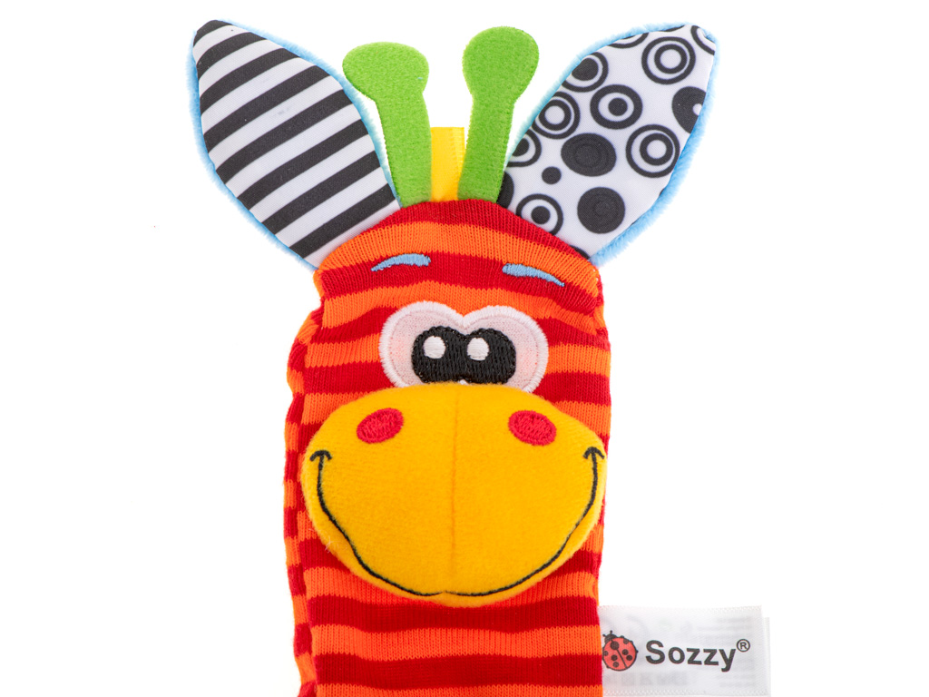 Grzechotka zabawka skarpetki na nóżki stopy 2szt. - obrazek 2