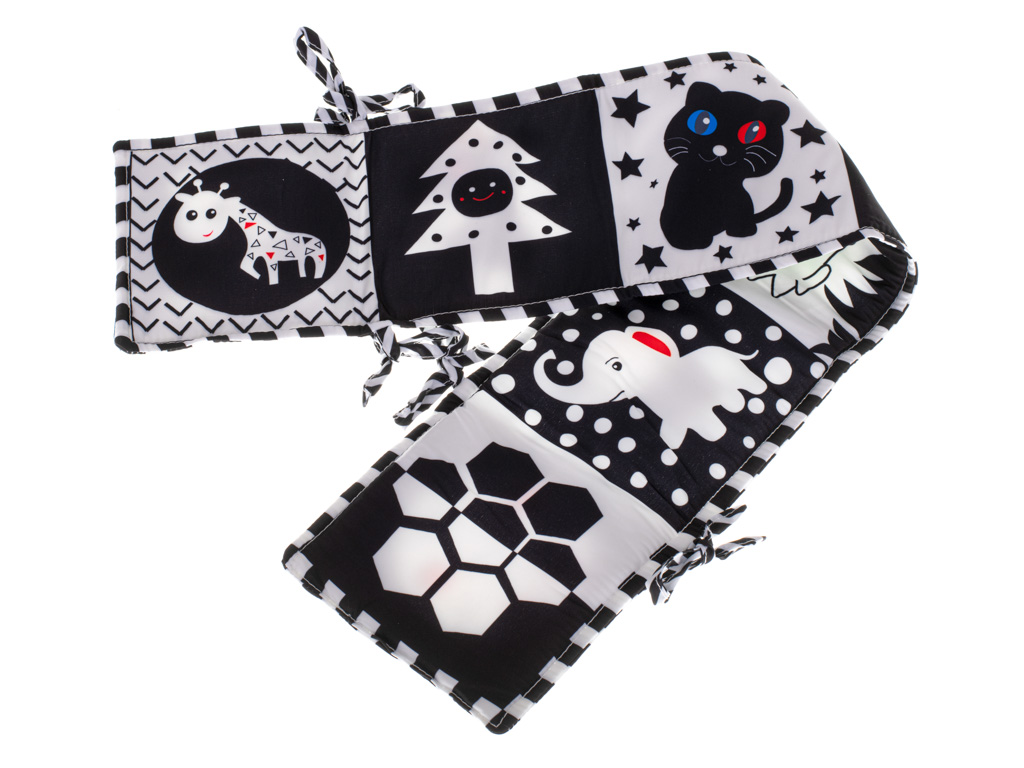 Ochraniacz do łóżeczka książeczka mata edukacyjna ochronna dla niemowląt żyrafa - obrazek 3