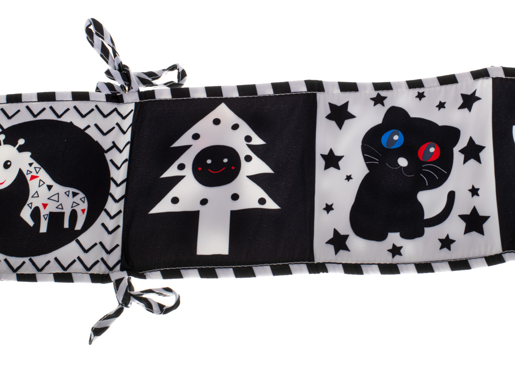 Ochraniacz do łóżeczka książeczka mata edukacyjna ochronna dla niemowląt żyrafa - obrazek 4