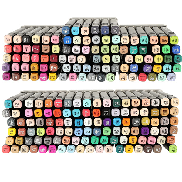 Markery dwustronne alkoholowe w etui 204 + podstawka - obrazek 8