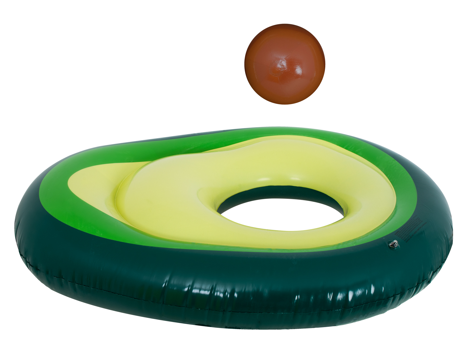 Materac dmuchany do pływania z piłką awokado z pestką 150cm XL - obrazek 3