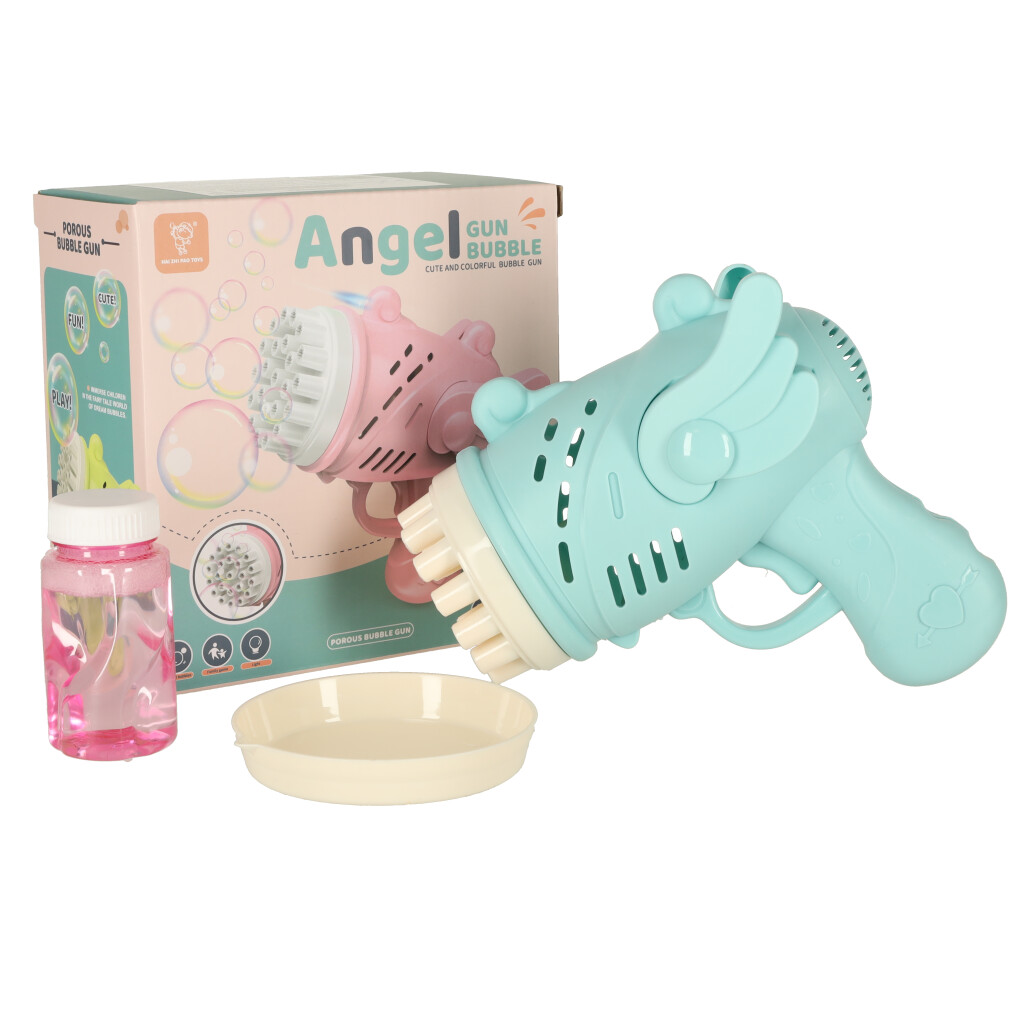 Pistolet do baniek mydlanych bańki mydlane ze skrzydłami niebieski - obrazek 11