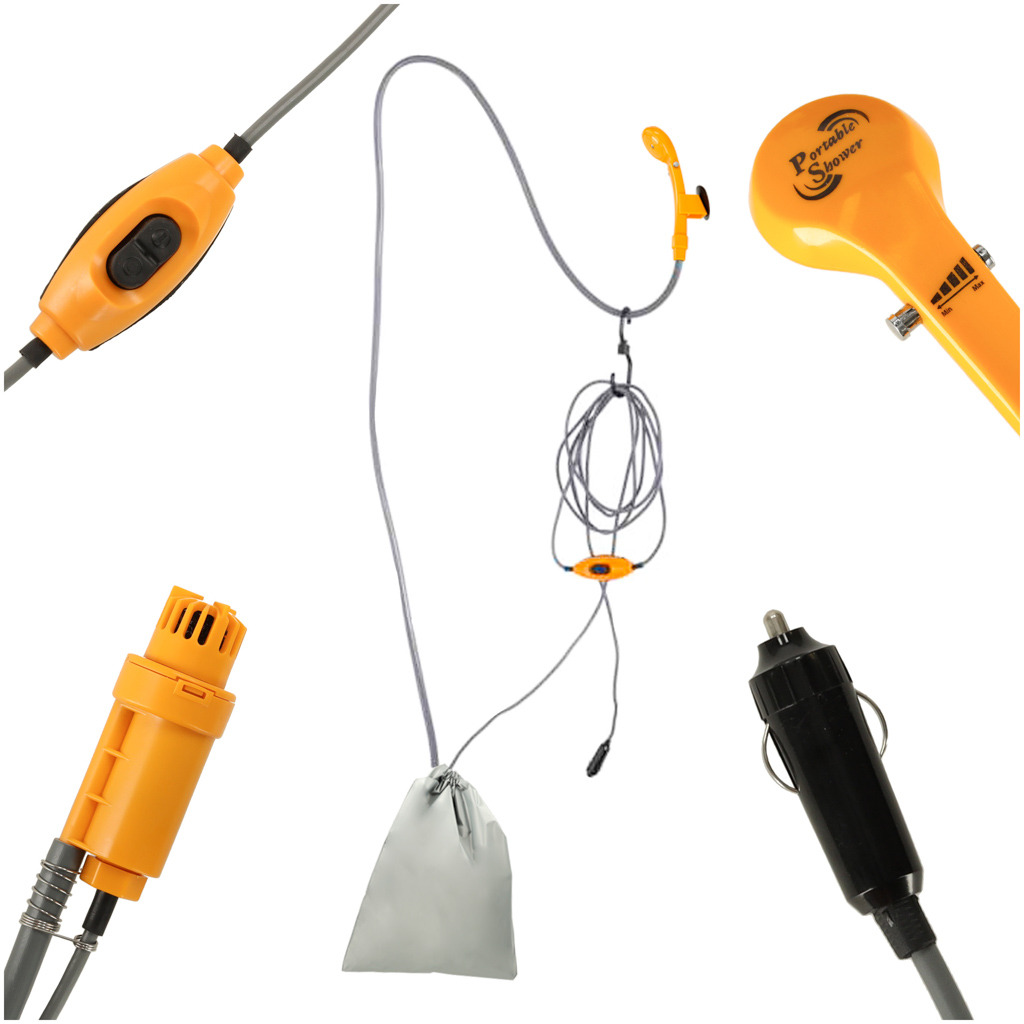 Prysznic turystyczny przenośny natrysk camping myjka 12v - obrazek 2
