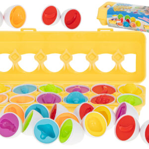 Układanka edukacyjna sorter dopasuj kształty owoce jajka 12 sztuk
