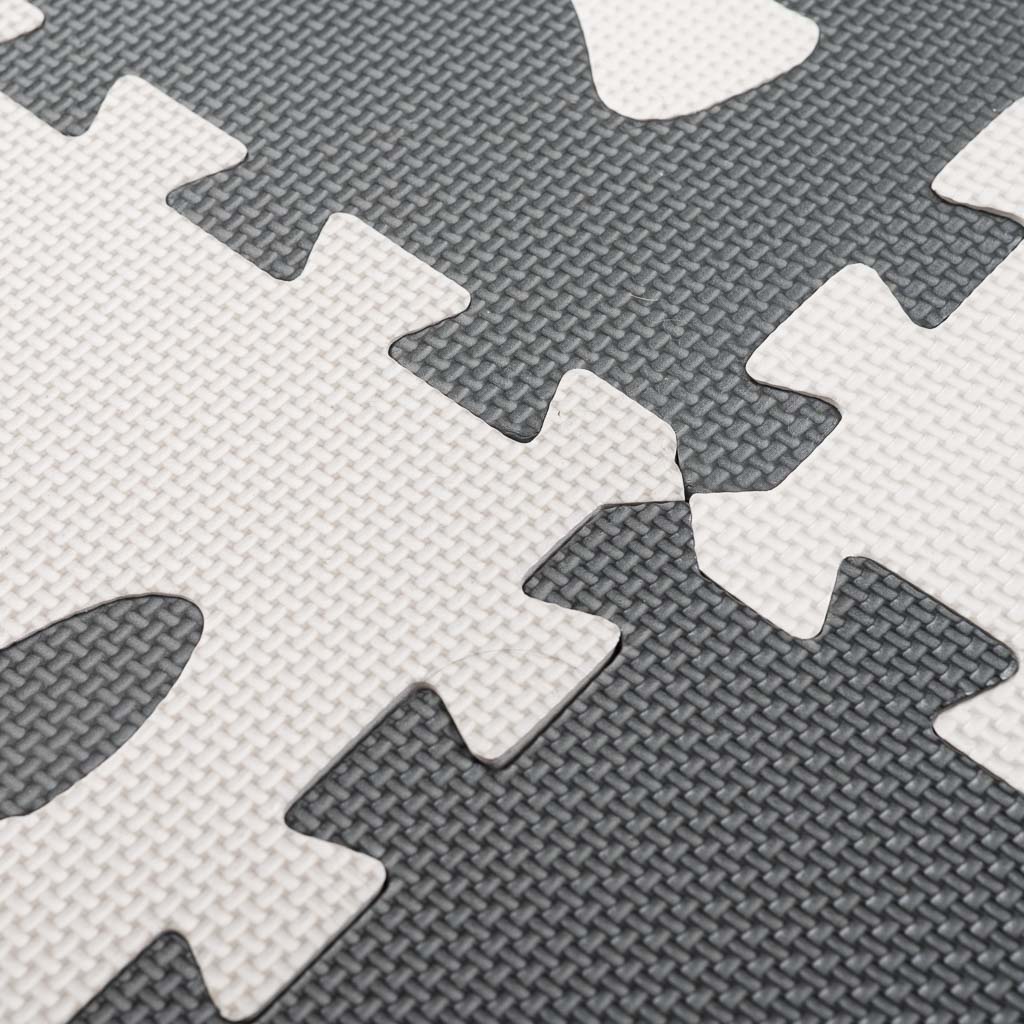 Puzzle piankowe mata dla dzieci 9 elementów szary-ecru 85cm x 85cm x 1cm - obrazek 4