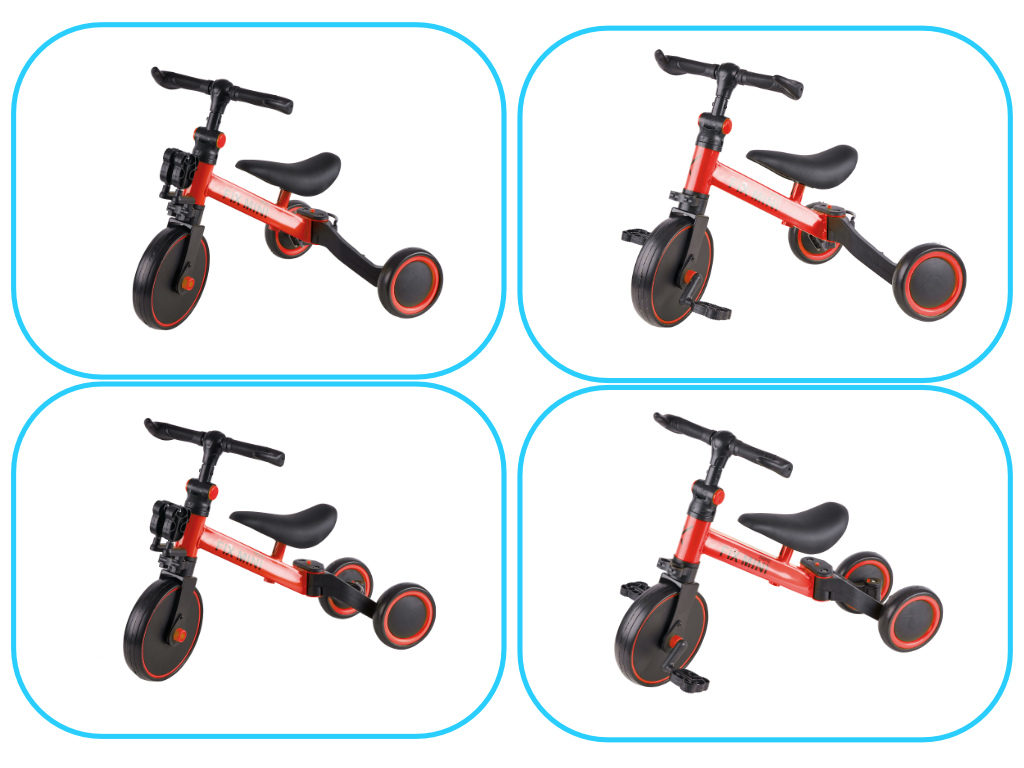 Rowerek Trike Fix Mini biegowy trójkołowy 3w1 z pedałami czerwony - obrazek 5
