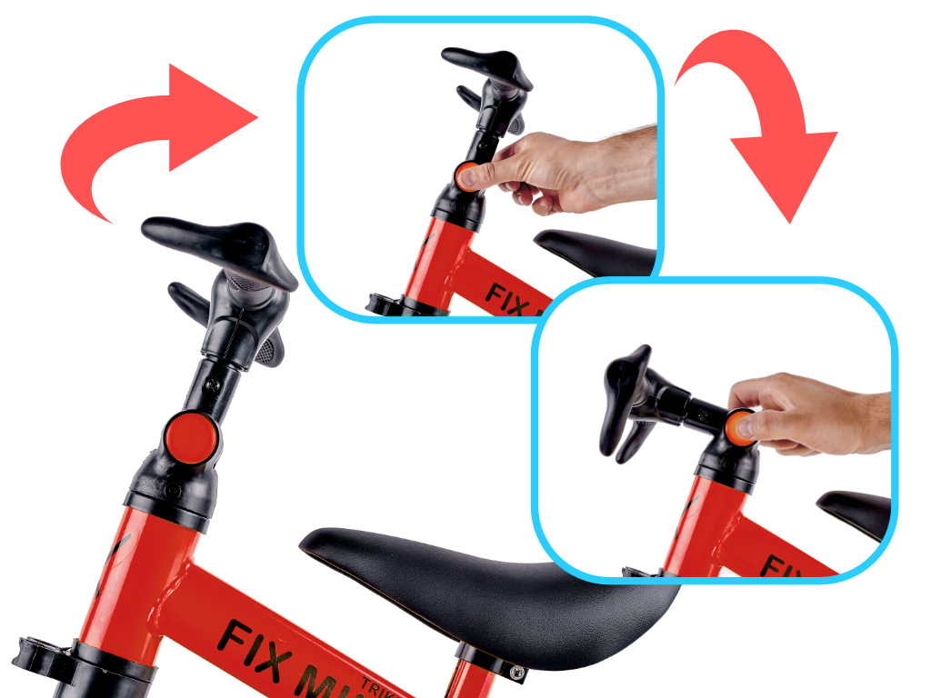 Rowerek Trike Fix Mini biegowy trójkołowy 3w1 z pedałami czerwony - obrazek 7