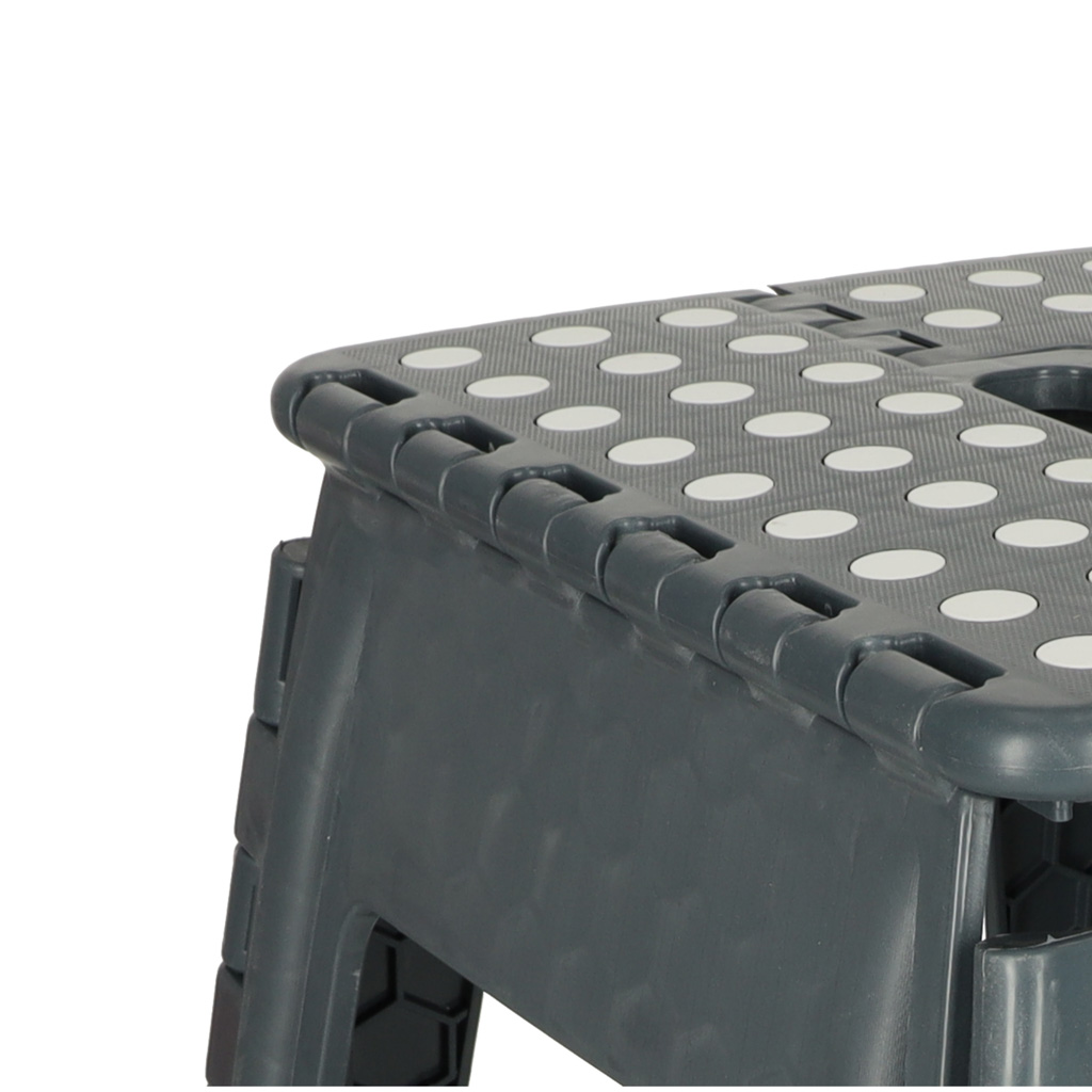 Stołek taboret składany antypoślizgowy 39cm ciemny szary - obrazek 3