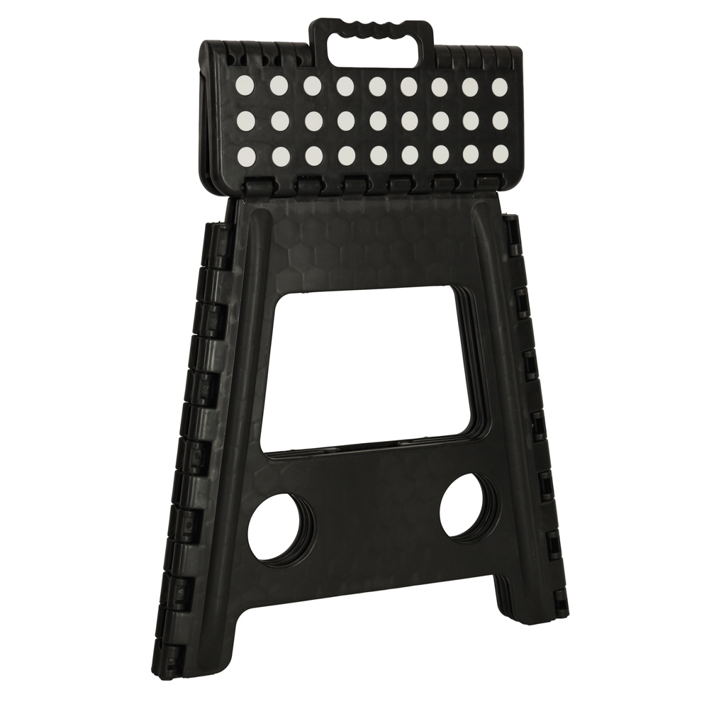 Stołek taboret składany antypoślizgowy 39cm czarny - obrazek 3