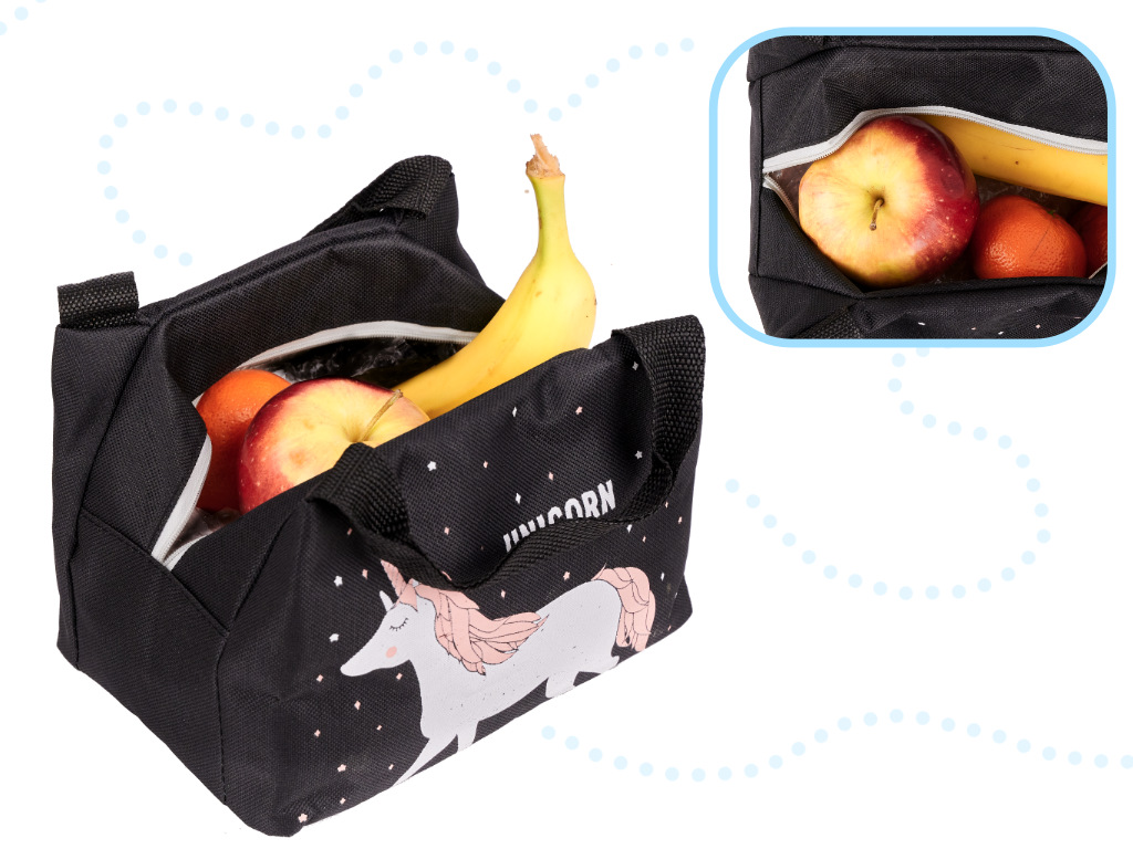 Torba termiczna na lunch jedzenie śniadaniowa izolacyjna jednorożec - obrazek 3
