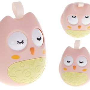 Wańka wstańka sowa sensoryczna kiwajka różowa