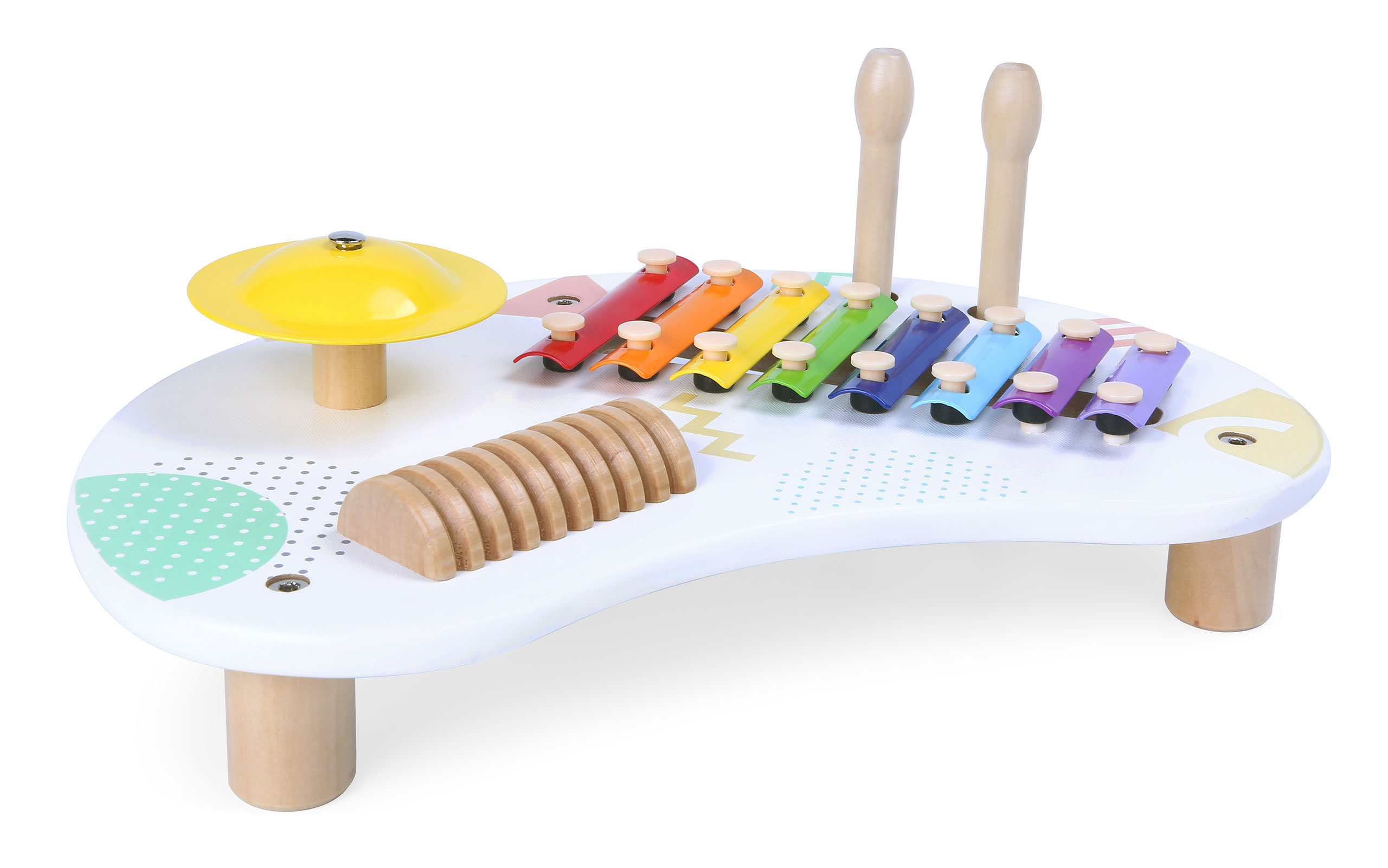 Stolik z instrumentami stół muzyczny cymbałki +18m ECOTOYS - obrazek 4