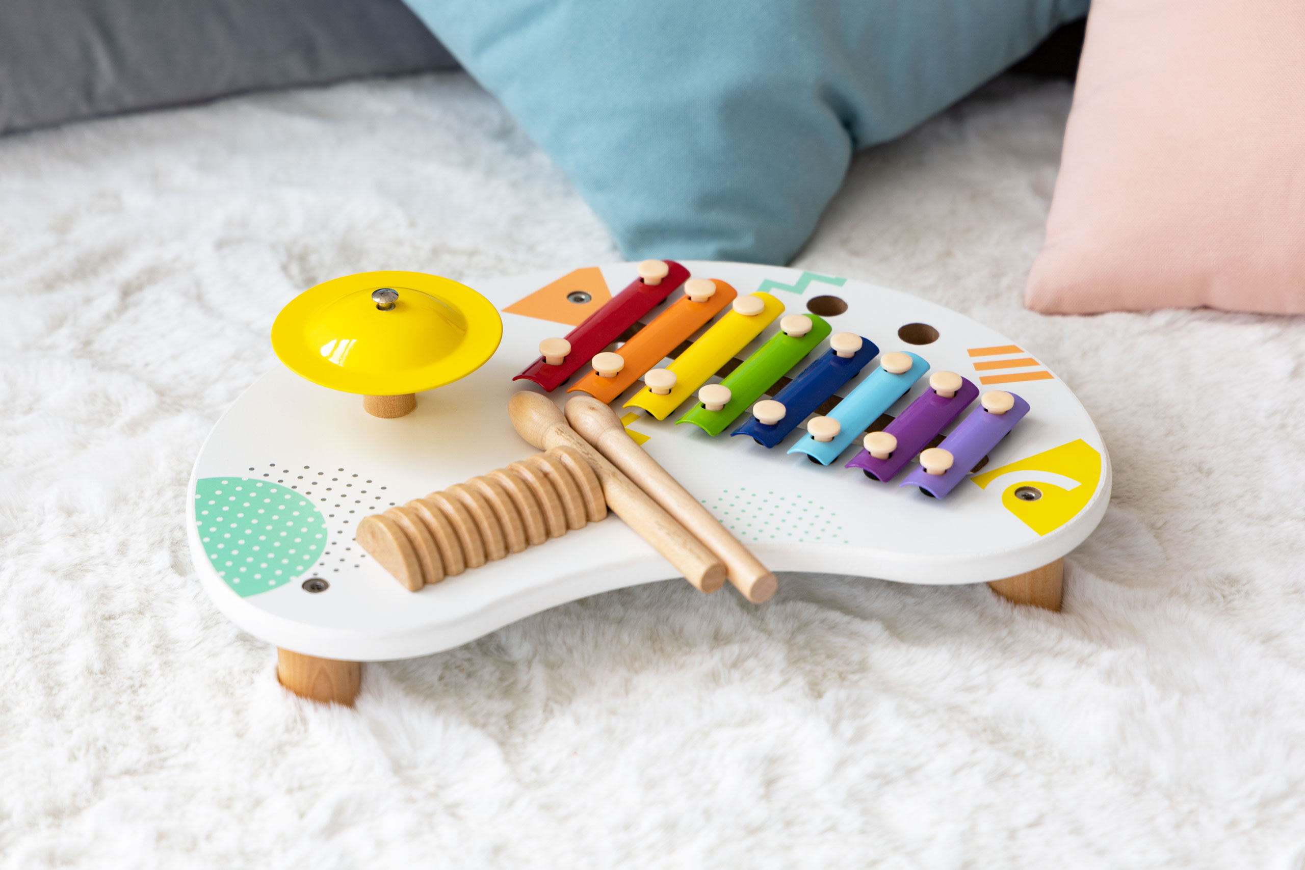 Stolik z instrumentami stół muzyczny cymbałki +18m ECOTOYS - obrazek 7