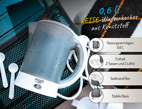AD 1268 Czajnik plastikowy 0,6 L - travel - obrazek 15