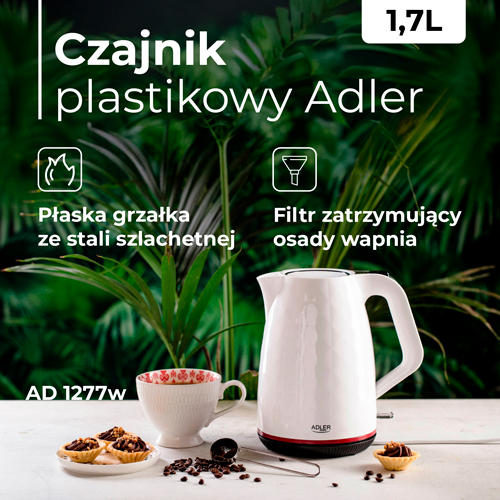 AD 1277 white Czajnik plastikowy 1,7 L - obrazek 7