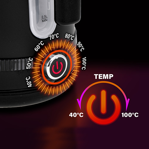 AD 1295 black Czajnik metalowy 1,7L z LCD & regulacją temperatury - obrazek 13