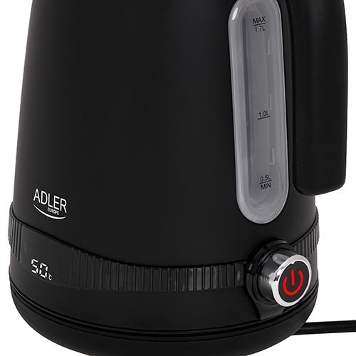 AD 1295 black Czajnik metalowy 1,7L z LCD & regulacją temperatury - obrazek 3