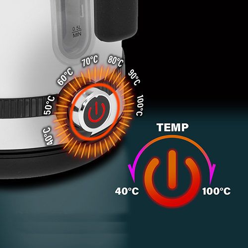 AD 1295 white Czajnik metalowy 1,7L z LCD & regulacją temperatury - obrazek 13