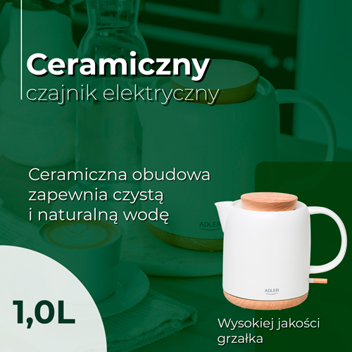 AD 1304 Czajnik ceramiczny elektryczny 1,0L - obrazek 13