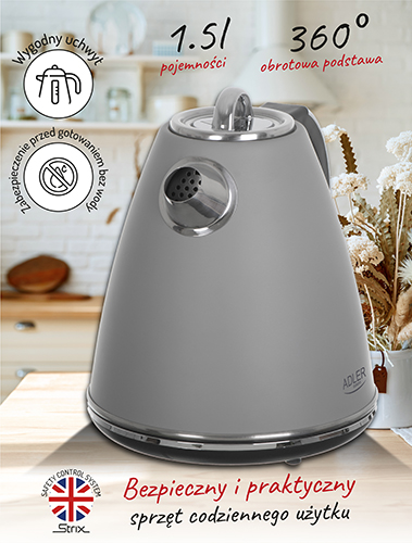 AD 1343 grey Czajnik metalowy 1,5 L STRIX - obrazek 13