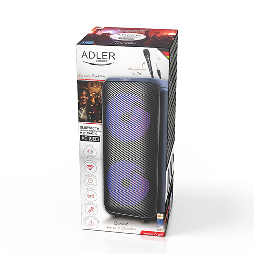 AD 1903 Głośnik bluetooth z radiem / funkcja karaoke - obrazek 11