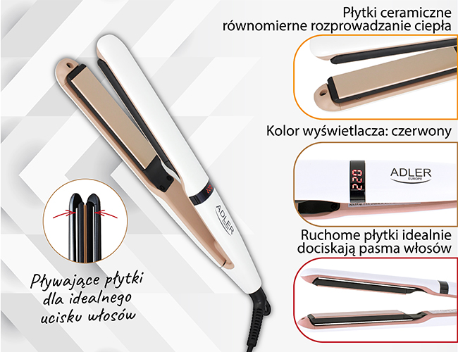 AD 2321 Prostownica - ceramiczna z kontrolą temperatury - obrazek 10