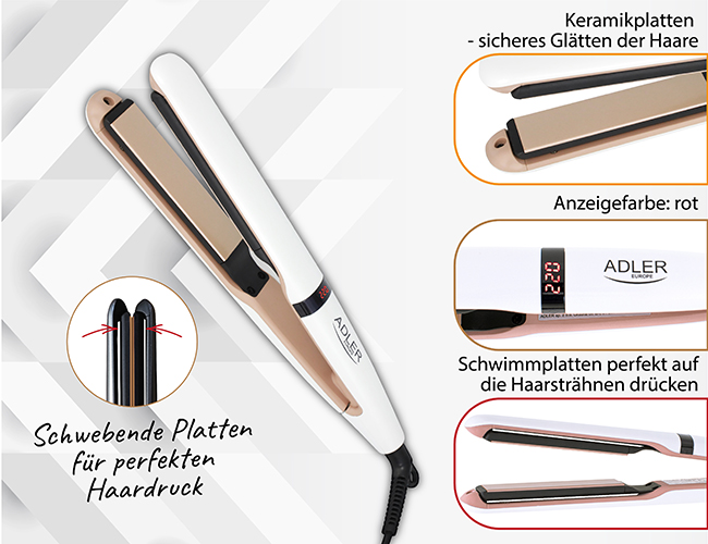 AD 2321 Prostownica - ceramiczna z kontrolą temperatury - obrazek 9