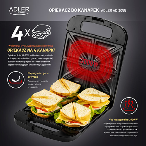 AD 3055 Opiekacz do kanapek - obrazek 10