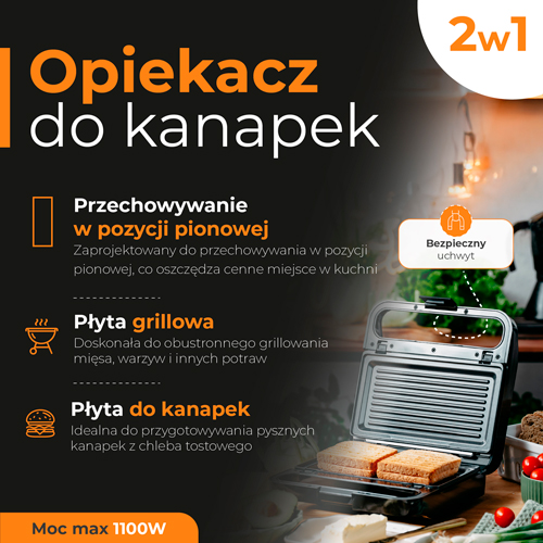 AD 3070 black Opiekacz do kanapek 2 w 1 - obrazek 16