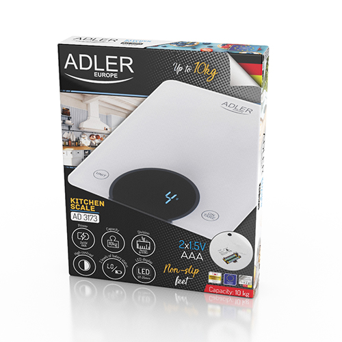 AD 3173 white Waga kuchenna - do 10kg - LED - obrazek 6