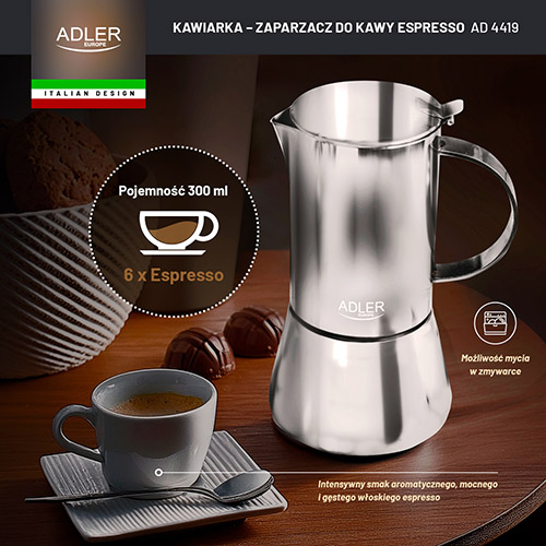 AD 4419 Kawiarka - zaparzacz do kawy Espresso - 350ml - obrazek 10