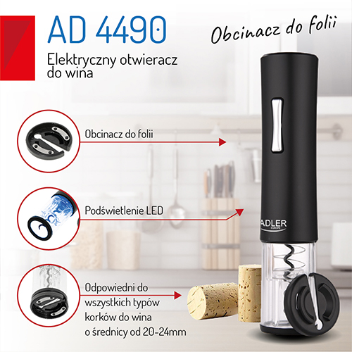 AD 4490 Elektryczny otwieracz do wina - obrazek 14