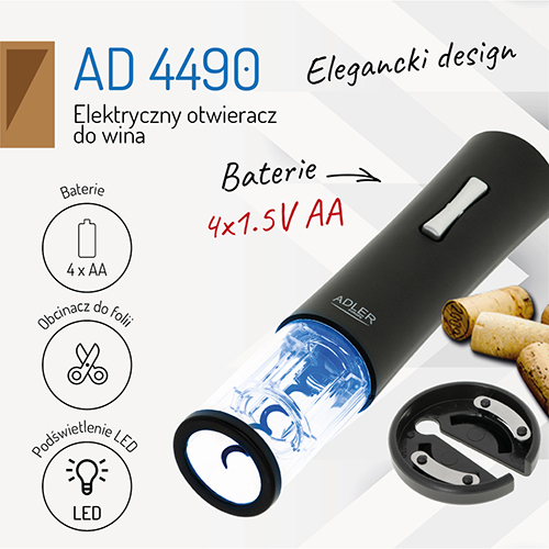 AD 4490 Elektryczny otwieracz do wina - obrazek 16