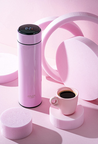 AD 4506 pink Termos LED 473ml różowy - obrazek 7