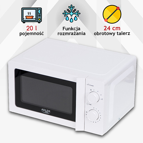 AD 6205 Kuchenka mikrofalowa 20 L - obrazek 8