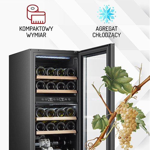 AD 8080 Lodówka na wino 24 butelki/ 60 litrów - obrazek 16