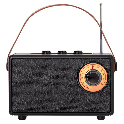 CR 1902 Black Radio FM z Bluetooth - USB-c