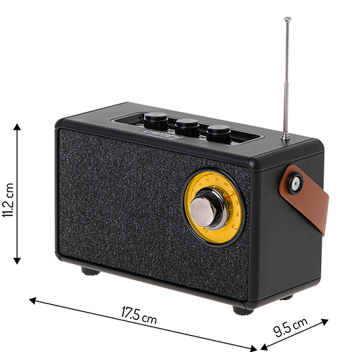 CR 1902 Black Radio FM z Bluetooth - USB-c - obrazek 10
