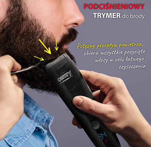 CR 2833 Podciśnieniowy trymer do brody - obrazek 6