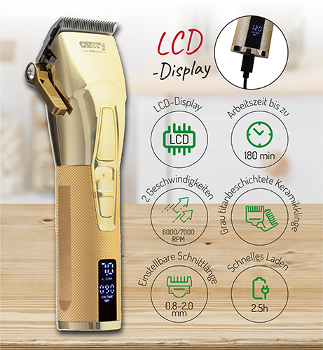 CR 2835 gold Profesjonalna strzyżarka do włosów z wyświetlaczem LCD - obrazek 15