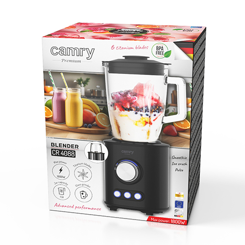 CR 4088 Blender kielichowy - tytanowe ostrza - szklany dzbanek 1,5l - obrazek 12
