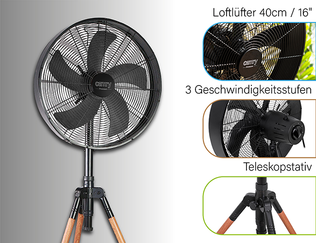 CR 7329 Wentylator na statywie Loft 40cm / 16” - obrazek 13