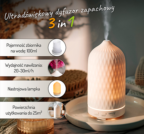 CR 7970 Ultradźwiękowy dyfuzor zapachowy 3w1 - obrazek 15