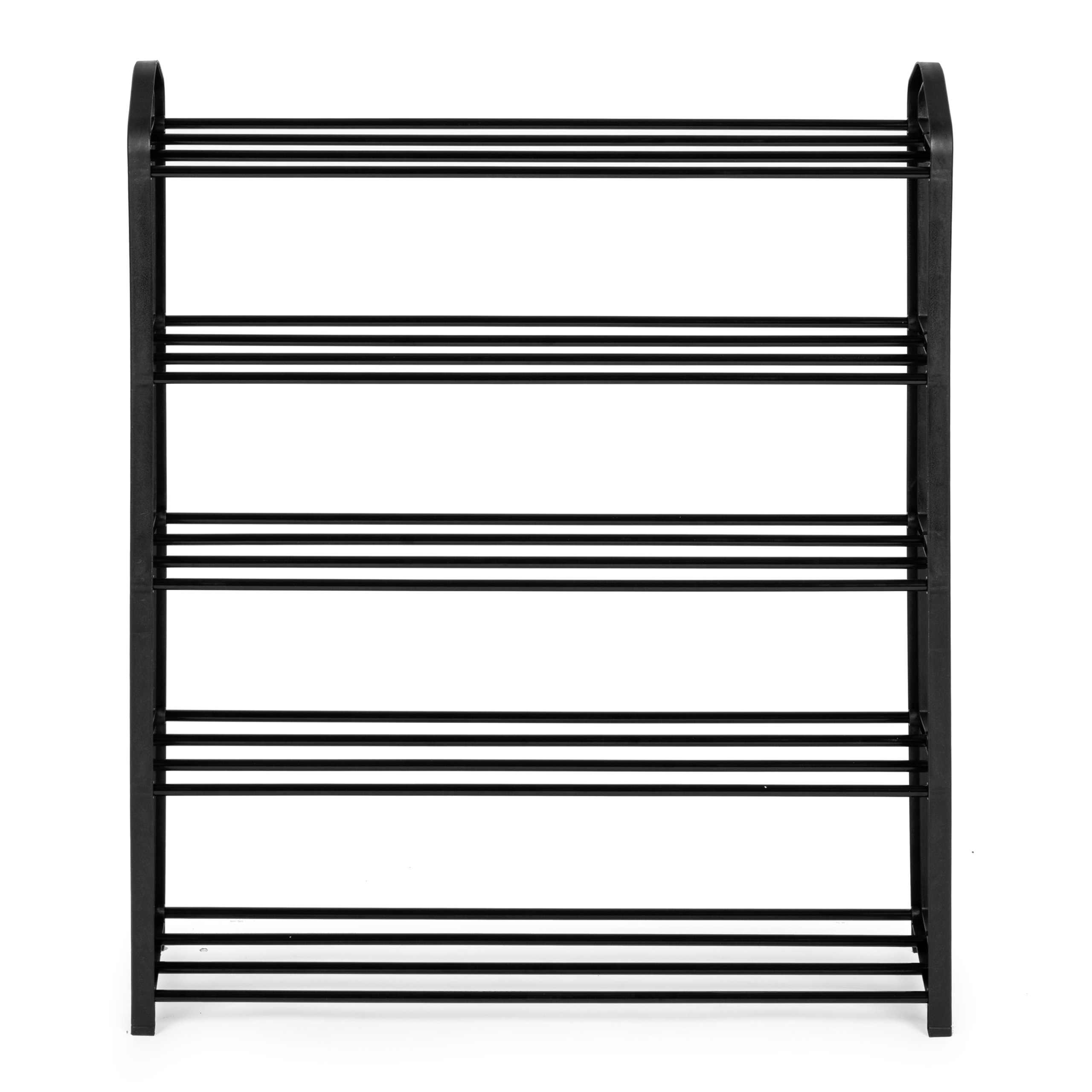 Regał na buty metalowy 5 półek 15 par butów czarny ModernHome - obrazek 2